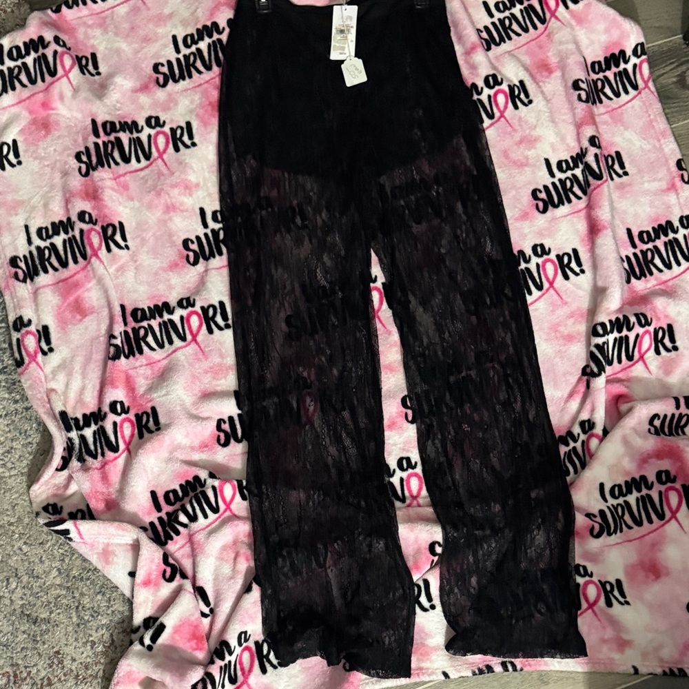 Guess Black Lace Pantsuit